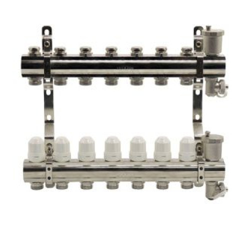 Блок коллекторный Kromwell EUROS 1 с термостатическими вставками и воздухоотводчиками 7 выходов 3/4 EK EU.ST6079750