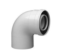 Коаксиальный отвод Baxi полипропиленовый 87° 80/125 мм KMT71408871