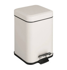 Ведро для мусора Colombo Design BlackWhite 3 л с педалью белый матовый B9210.BM