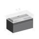 Тумба подвесная Kerama Marazzi Logica 86.8x46x40.3 см 2 ящика стальной серый LOG.90.2\ST