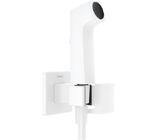 Гигиенический душ Hansgrohe 1jet E EcoSmart+ со смесителем держателем и шлангом 125 см матовый белый 29233700