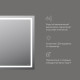 Зеркало настенное AM.PM Gem с LED-подсветкой по периметру 80 см M91AMOX0801WG