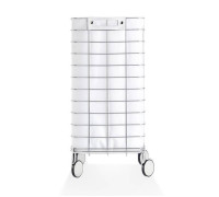 Корзина для белья напольная Decor Walther WR 1 35x35x75 см хром/белый 0613750