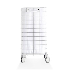 Корзина для белья напольная Decor Walther WR 1 35x35x75 см хром/белый 0613750