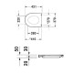 Сиденье для унитаза Duravit Starck 3 с микролифтом SoftClose петли нержавеющая сталь 0063890094