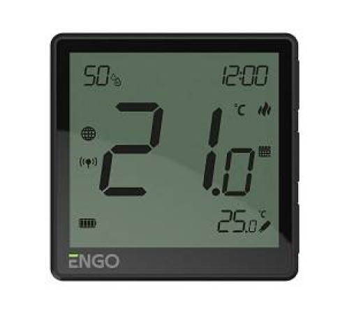 Беспроводной терморегулятор ENGO Controls EONE Zigbee с аккумулятором черный EONEBATB