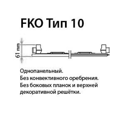 Радиатор стальной Kermi Profil-K FK0 тип 10 300x400 мм боковое подключение FK0100300401N2