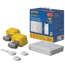 Система контроля протечек воды Neptun Profi Smart+ 1/2 Tuya (модуль Smart+ Tuya, 2 радиодатчика 868, 1 датчик SW005, 2 крана PROFI 12В) 100035900800