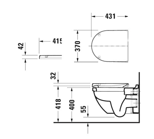 Сиденье для унитаза Duravit Starck 3 с микролифтом SoftClose петли нержавеющая сталь 0063890000