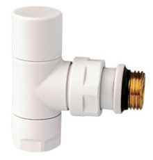 Вентиль запорный угловой FAR 1/2 гайка M24x19 белый матовый FL 0164 12P