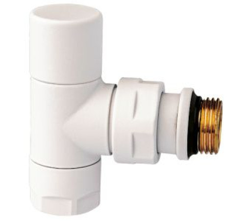 Вентиль запорный угловой FAR 1/2 гайка M24x19 белый матовый FL 0164 12P