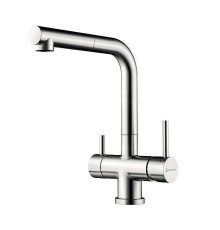 Смеситель для кухни Omoikiri Takamatsu-S-BN с выдвижным изливом под фильтр нержавеющая сталь 4994346