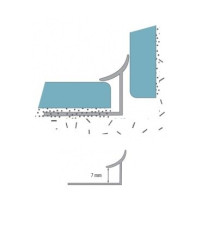Профиль для плитки внутренний Cezar VS121 7 мм светло-розовый VS121