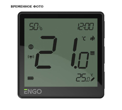 Термостат комнатный ENGO One встраиваемый программируемый WiFi Zigbee черный EONE-BATB