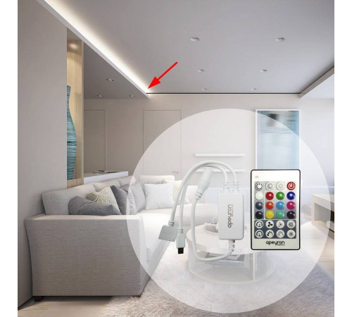 Контроллер-регулятор цвета RGBW с пультом ДУ Apeyron Electrics 04-29