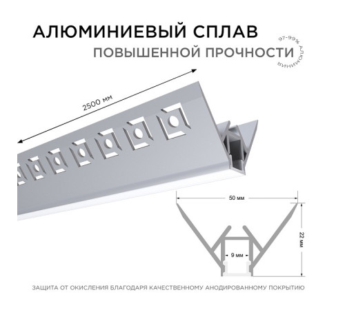Короб встраиваемый угловой внутренний Apeyron Electrics 08-45