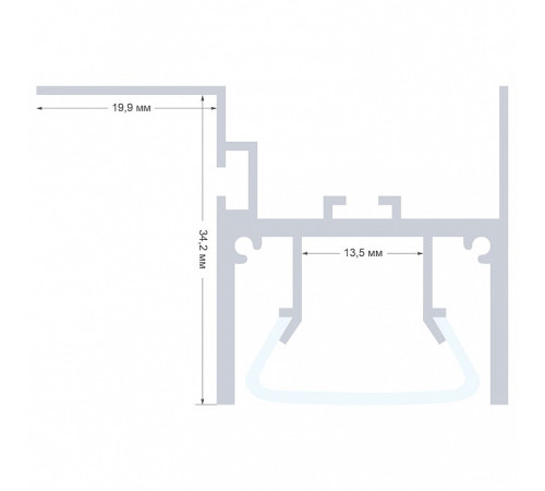 Короб для контурной подсветки натяжного потолка Apeyron Electrics 08-54