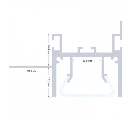 Короб для контурной подсветки натяжного потолка Apeyron Electrics 08-55