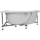 Ванна акриловая Aquanet Capri 160x100 L левосторонняя с каркасом и сливом-переливом 00205476