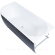 Ванна акриловая Aquanet Family Elegant B 1800x800 мм со сливом-переливом White/Black Matte 3806-N-GW-MB