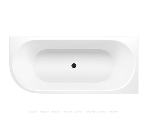 Ванна акриловая Aquanet Family Elegant B 1800x800 мм со сливом-переливом White/Black Matte 3806-N-GW-MB