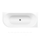 Ванна акриловая Aquanet Family Elegant B 1800x800 мм со сливом-переливом White/Black Matte 3806-N-GW-MB