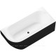 Ванна акриловая Aquanet Family Elegant B 1800x800 мм со сливом-переливом White/Black Matte 3806-N-GW-MB