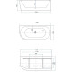 Ванна акриловая Aquanet Family Elegant B 1800x800 мм со сливом-переливом White/Black Matte 3806-N-GW-MB
