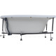 Ванна акриловая Aquanet Mia 140x80 R правая в комплекте 00246887