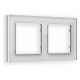 Рамка на 2 поста Ambrella Volt Platos Стекло органическое AF330402