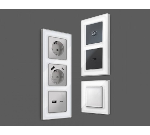 Рамка на 3 поста Ambrella Volt Arctic AF580133