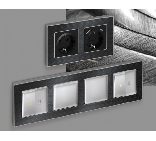 Рамка на 2 поста Ambrella Volt Arctic AF580532