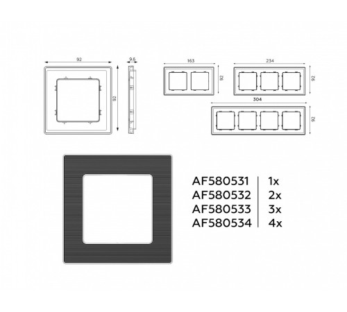 Рамка на 2 поста Ambrella Volt Arctic AF580532