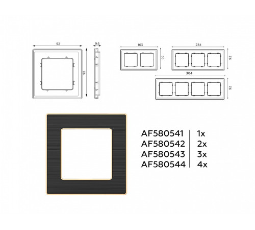 Рамка на 1 пост Ambrella Volt Arctic AF580541