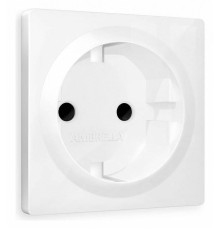Накладка для розетки с заземлением и со шторками Ambrella Volt Quant AP1070
