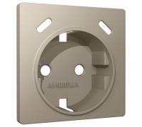Накладка для розетки с заземлением и со шторками и 2хUSB type С Ambrella Volt ALFA AP3705