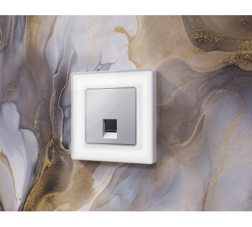 Накладка для розетки RJ-11 или RJ-45 Ambrella Volt Quant AP4120