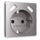 Накладка для розетки с заземлением и со шторками и 2хUSB type A Ambrella Volt Quant AP5090