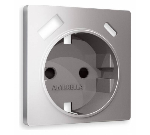 Накладка для розетки с заземлением и со шторками и 2хUSB type A и C Ambrella Volt Quant AP5100