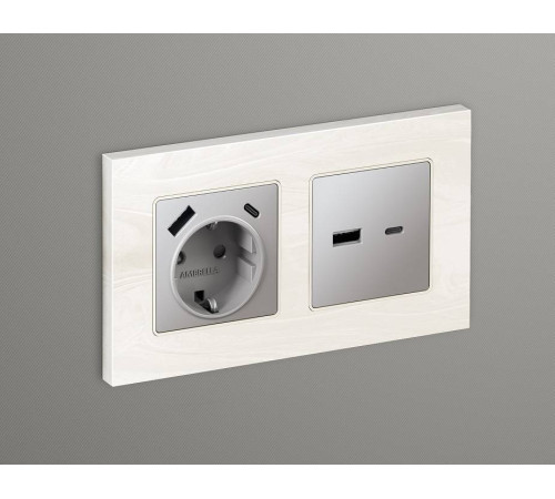 Накладка для розетки type A и C Ambrella Volt Quant AP5110