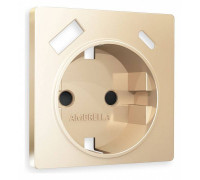 Накладка для розетки с заземлением и со шторками и 2хUSB type A и C Ambrella Volt Quant AP6100