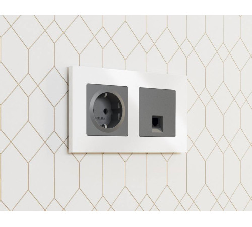 Накладка для розетки RJ-11 или RJ-45 Ambrella Volt Quant AP6620