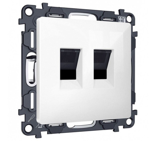 Розетка двойная Ethernet RJ-45 без рамки Ambrella Volt MA MA112110
