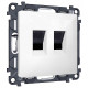 Розетка двойная Ethernet RJ-45 без рамки Ambrella Volt MA MA112110