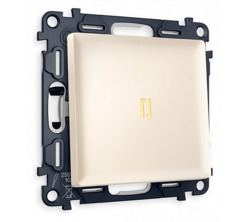 Выключатель одноклавишный с подсветкой без рамки Ambrella Volt Quant MA322010