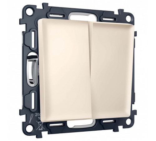 Выключатель перекрестный двухклавишный без рамки Ambrella Volt MA MA323030