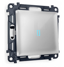 Выключатель одноклавишный с подсветкой без рамки Ambrella Volt Quant MA402020