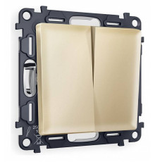 Выключатель проходной двухклавишный Ambrella Volt Quant MA603020