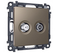 ТВ-розетка и SAT-розетка оконечная без рамки Ambrella Volt ALFA MA643310