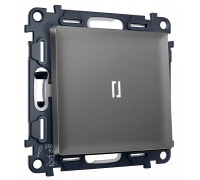 Выключатель самовозвратный одноклавишный с подсветкой, без рамки Ambrella Volt MA MA652055